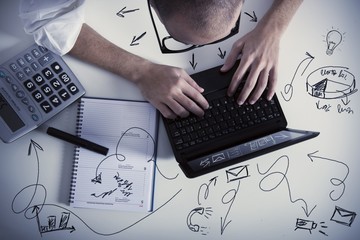 Multitasking  businessman at work