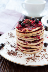 biscuits with berry jam on top