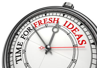 time for fresh ideas concept clock