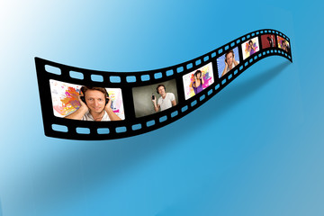 Filmstreifen mit verschiedenen Bildern