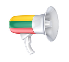 Loudspeaker with lithuania flag.