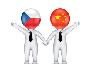 Czech-chinese parthnership concept.