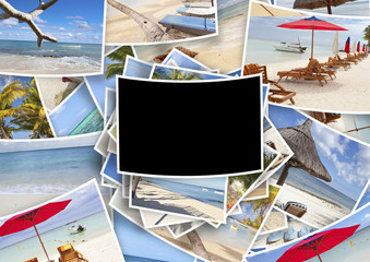 photos souvenirs "vacances à la plage", île Maurice