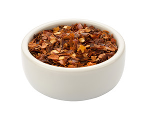 Crushed Red Pepper on a white background