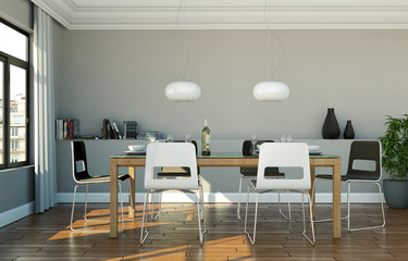 Esszimmer in Stadtwohnung