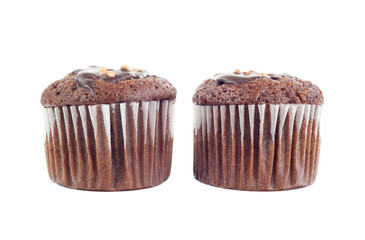 Muffins, isolated on white background