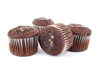 Muffins, isolated on white background