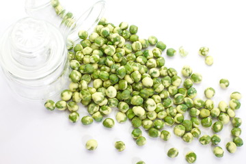 green peas isolated on white