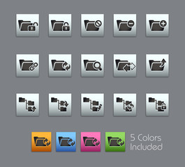 Folder Icons 1 / Vector includes 5 Colors