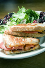 grilled cheese sandwich bacon tomato vinaigrette salad and cole