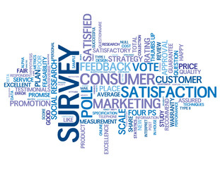 SURVEY Tag Cloud (satisfaction rate customer feedback poll)