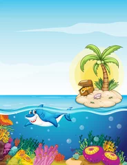 Wandaufkleber Wunderschöne Unterwasser-Kreaturen © GraphicsRF