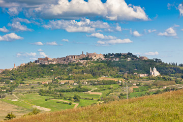 Fototapeta na wymiar Montepulciano town view, Toskania, Włochy