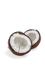 Two halfs of coconut