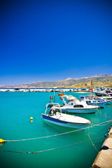 Fototapeta na wymiar promenade in Mediterranean town Sitia Greece Crete