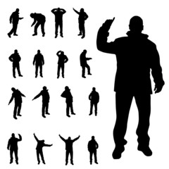 man vector silhouette illustration