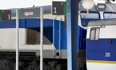 Train on platforms