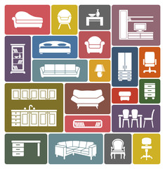 Furniture icon set