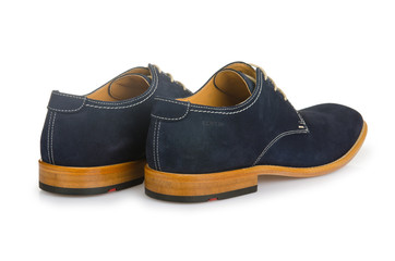 Fashion concept with male shoes on white