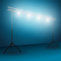 bridge lights with white spotlights