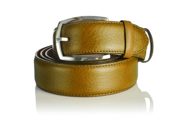 Male elegant belt isolated on the white