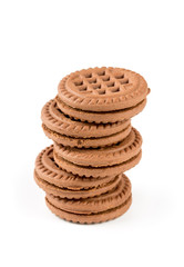 Chocolate cookies round shape