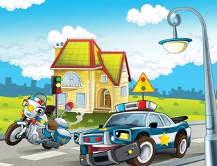  De politieagenten van de politie - illustratie voor de kinderen © honeyflavour