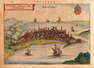 Italian city medieval map