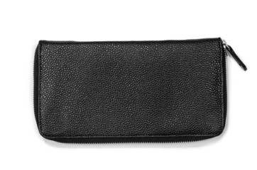 Fototapeta premium Leather wallet isolated on the white