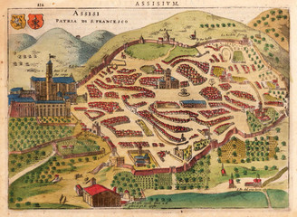 Italian city medieval map