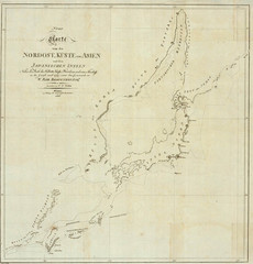 Naklejka premium Japan 1805 map