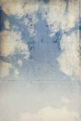 Aged skyscape print