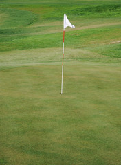 Flag on golf field