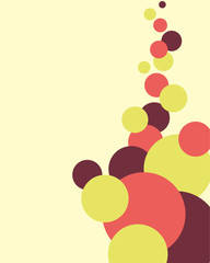 Orange, brown and yellow сircles background