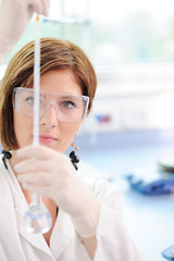 Female researcher in laboratory