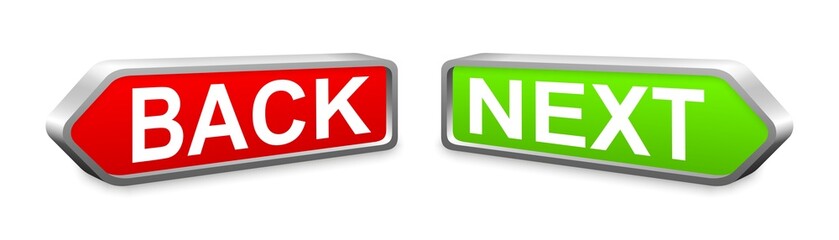 red and green arrow button set