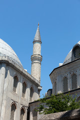 Fototapeta na wymiar Stambuł - jeden z minaretów Hagia Sophia. Turcja