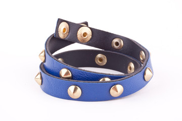 blue studded bracelet
