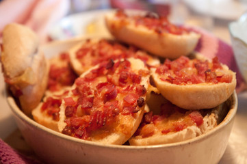 Brötchen mit Speck