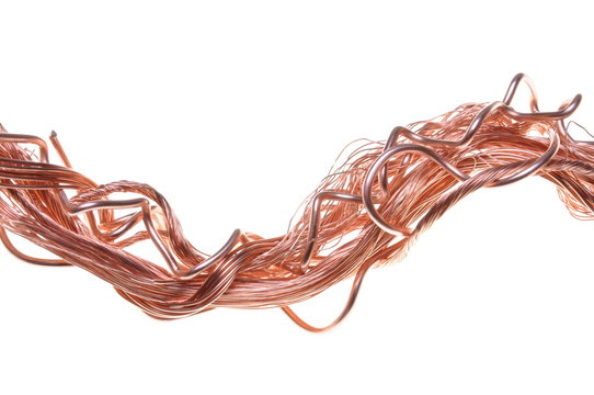 Line Copper Wire In Abstract Form