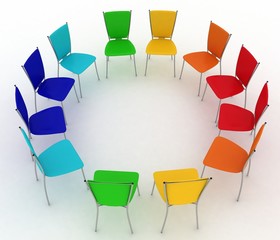 group of chairs costs round
