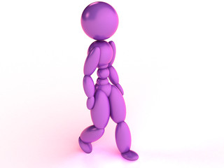 Plastic man on a white background №1