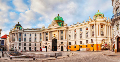 Fototapeta na wymiar St. Michael's wing of Hofburg Palace in Vienna, Austria