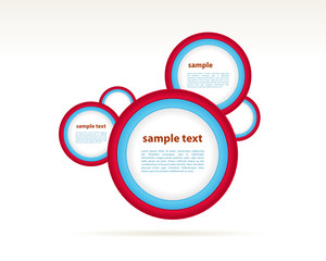 Red and blue circles for template