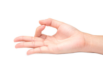 woman hand in yoga position