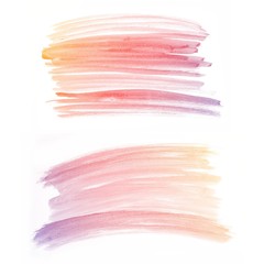 colorful Abstract water color art hand paint on white background