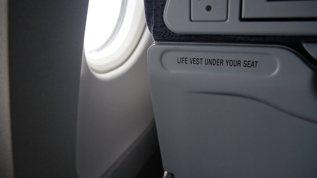Life vest under your seat. Two shots.