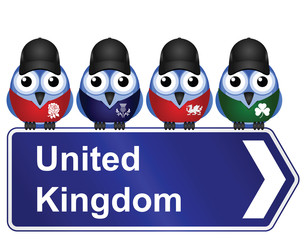Comical United Kingdom sign
