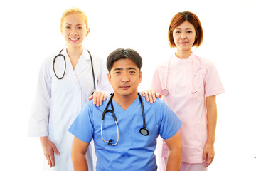 笑顔の医療スタッフ