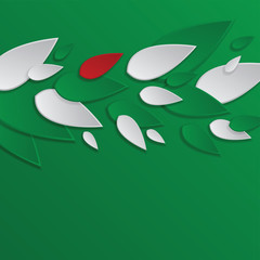 Background with leaves. Vector illustration.